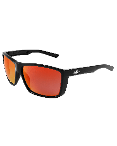 Lionfish&#8482; Red Mirror Performance Fog Technology Lens, Shiny Black Frame Safety Glasses - BH33510PFT