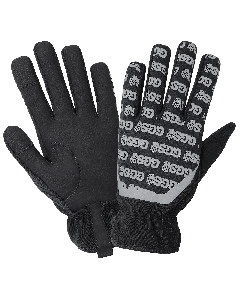 Touch Screen Mechanics Gloves with Reflective Printed Back - SG3300