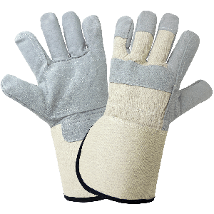 Standard-Grade Split Cowhide Leather Double Palm Gloves - 2250GCDP