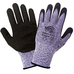 Diamond Embossed Grip Large Global Glove 515KEV-09 13 Unsupported Nitrile Glove Kevlar Liner 