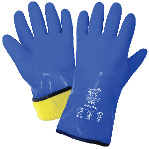 FrogWear® Cold Protection Premium Flexible Waterproof Triple-Coated PVC Chemical Handling Gloves - 8490