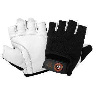 Hot Rod Gloves® Premium-Grade Grain Goatskin Leather Fingerless Gloves with Anti-Shock/Vibration Padding - AV2000