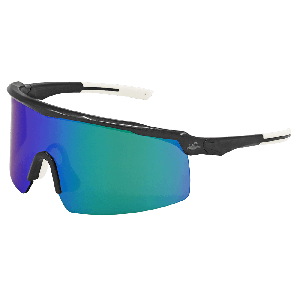 Whipray™ Green Mirror Performance Fog Technology Lens, Shiny Gray Frame Safety Glasses - BH32916PFT