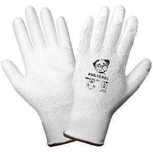 PUG™ White Lightweight Polyurethane Coated Anti-Static/Electrostatic Compliant Gloves with Cut, Abrasion, and Puncture Resistance - PUG-12