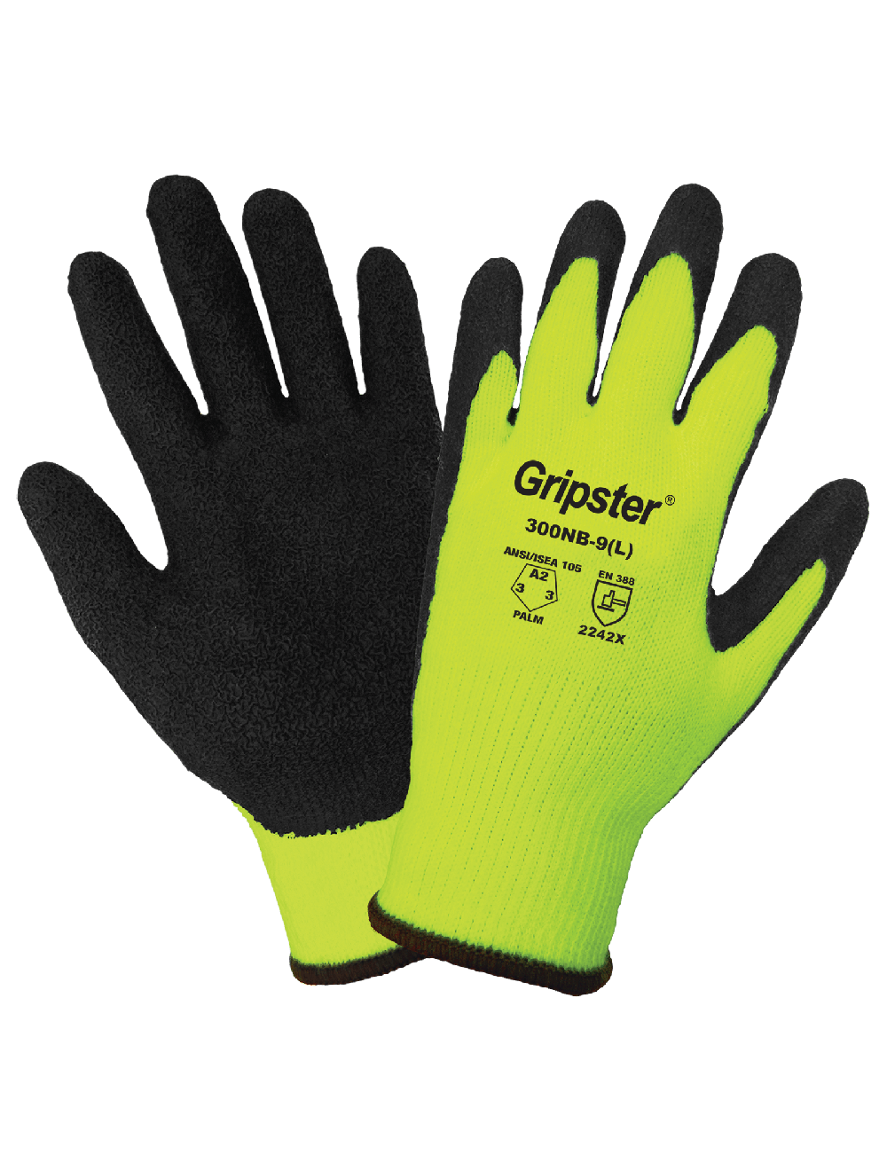 Global Glove and Safety Hand Protection, Eye Protection, Cooling  Protection, Heat Stress, Cut Resistant Protection Gripster® Cut, Abrasion,  and Puncture Resistant High-Visibility Etched Rubber-Coated Palm Gloves -  300NB