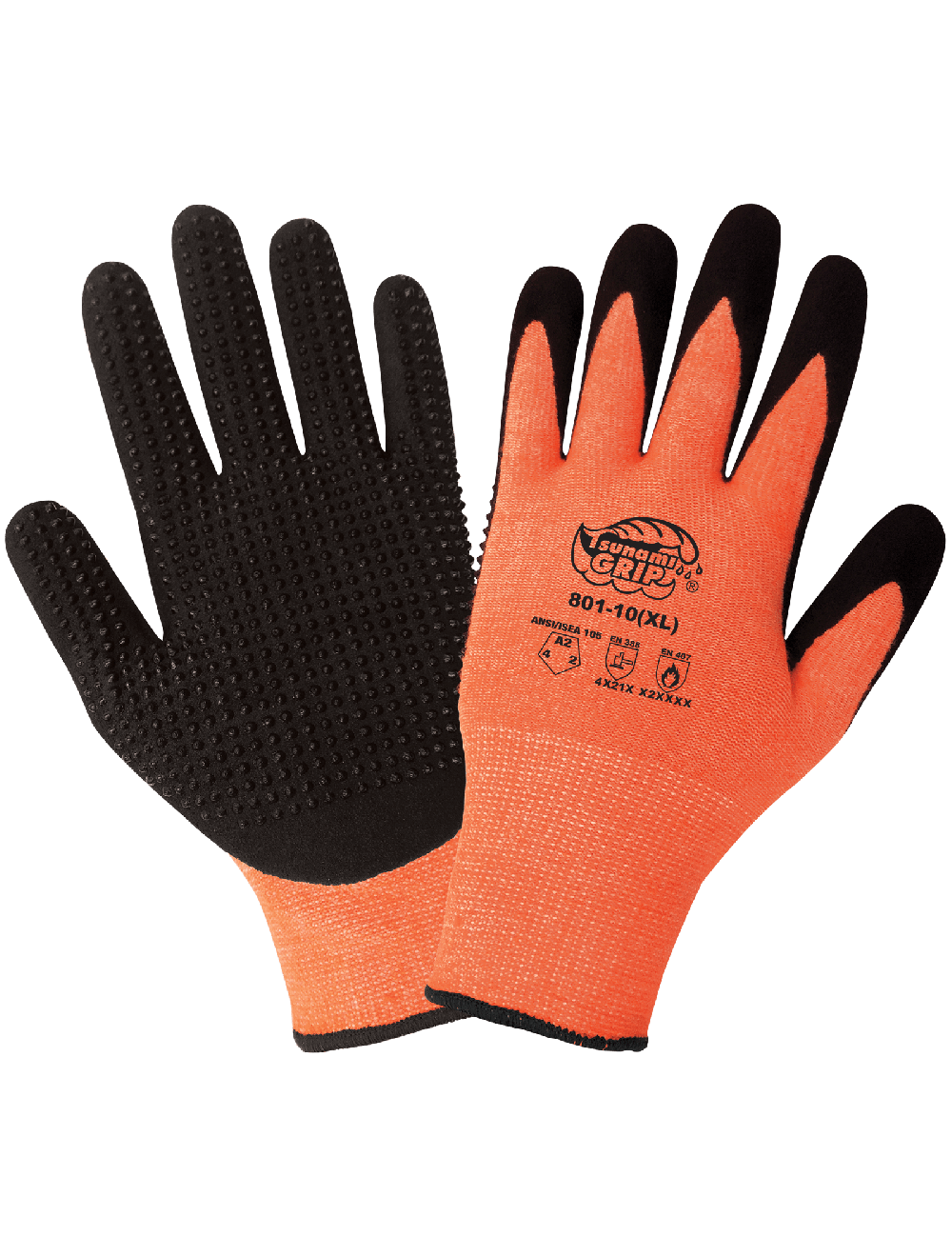 Global Glove and Safety Hand Protection, Eye Protection, Cooling  Protection, Heat Stress, Cut Resistant Protection Gripster® Orange Etched  Rubber Coated High-Visibility Lightweight Gloves with Cut, Abrasion, and  Puncture Protection - 360HV