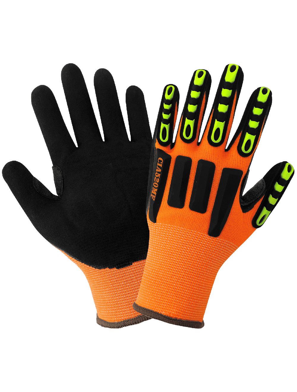 Global Glove and Safety Hand Protection, Eye Protection, Cooling  Protection, Heat Stress, Cut Resistant Protection Vise Gripster® C.I.A.  High-Visibility Double Mach Finish Nitrile Coated Gloves with Cut,  Abrasion, Puncture, and Impact Protection 