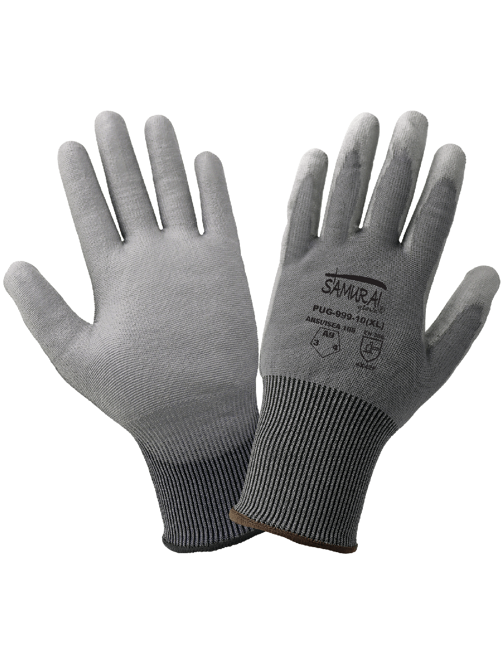 Global Glove and Safety Hand Protection, Eye Protection, Cooling  Protection, Heat Stress, Cut Resistant Protection Samurai Glove® Smooth  Polyurethane-Coated Seamless Gray Tuffalene® UHMWPE Cut, Abrasion, and Puncture  Resistant Gloves - PUG-999