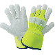 High-Visibility Nylon Back With Goatskin Leather Palm Gloves - 1100GHV