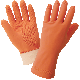 FrogWear® Orange 18-Mil Flock-Lined Latex Diamond Pattern Grip Unsupported Gloves - 180F