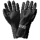 Economy 12-Inch Black Smooth PVC Chemical Resistant Gloves with a Cotton Interlock Liner - 612S