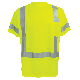 FrogWear® HV Self-Wicking High-Visibility Yellow/Green Short-Sleeved Shirt with Reflective - GLO-018