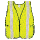 FrogWear® HV Enhanced Visibility Yellow/Green Economy Mesh Safety Vest with Wide Reflective - GLO-10-G-2IN