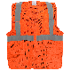 FrogWear® HV High-Visibility Orange Lightweight Mesh Safety Vest, ANSI Class 2 - GLO-270