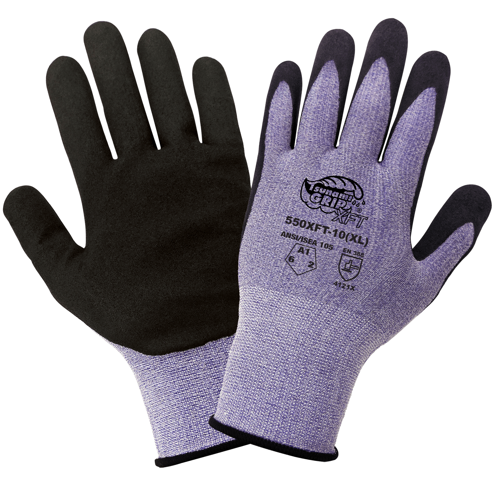 Tsunami Grip® XFT Xtreme Foam Technology Coated Anti-Static/Electrostatic Compliant Gloves with Cut, Abrasion, and Puncture Resistance, M