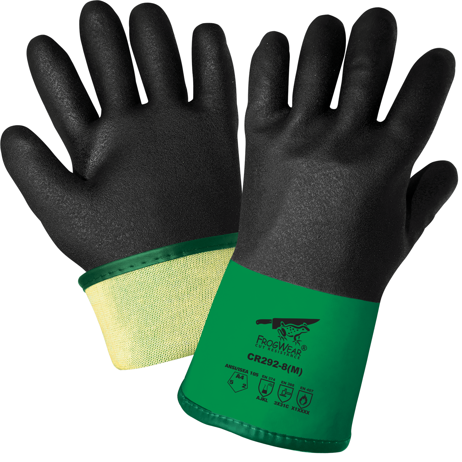 FrogWear® Cut Resistance Performance Chemical, Cut, Abrasion, and Puncture Resistant Gloves, L