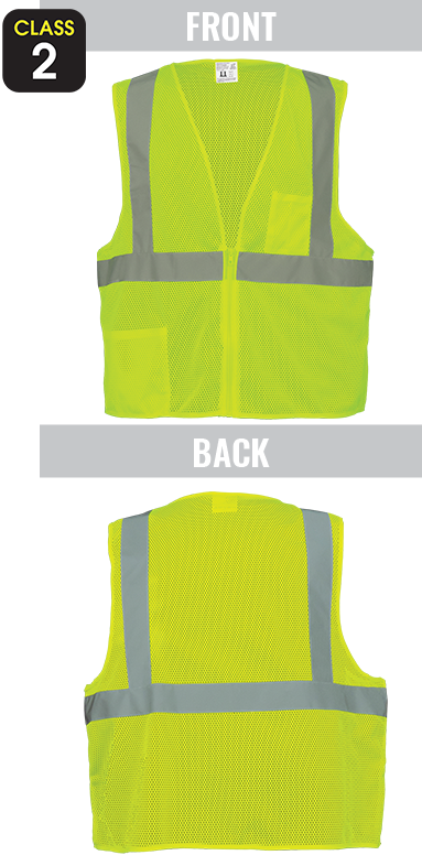 GLO-001 - FrogWear® HV - High-Visibility Lightweight Mesh Polyester Safety Vest