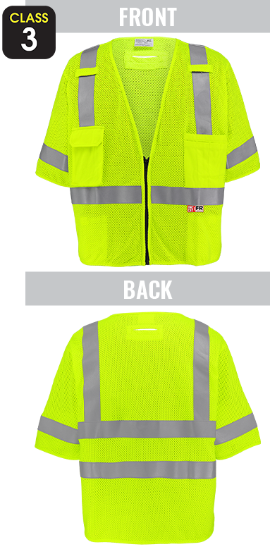 GLO-025FR - FrogWear® HV - ANSI Class 3 Flame-Resistant Surveyors Safety Vest