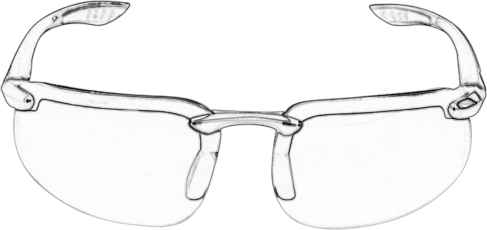 Half-frame eyewear for unobstructed vision